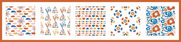 Whimsical henri matisse στυλ κοπεί σχήμα μοτίβο που. Κολάζ χωρίς ραφές, συλλογή από ρετρό allover print. Μοντέρνα παιδική διακόσμηση, μόδα, διακοσμητικά παιδικά σχέδια. Δείγματα διανυσμάτων - Διάνυσμα, εικόνα