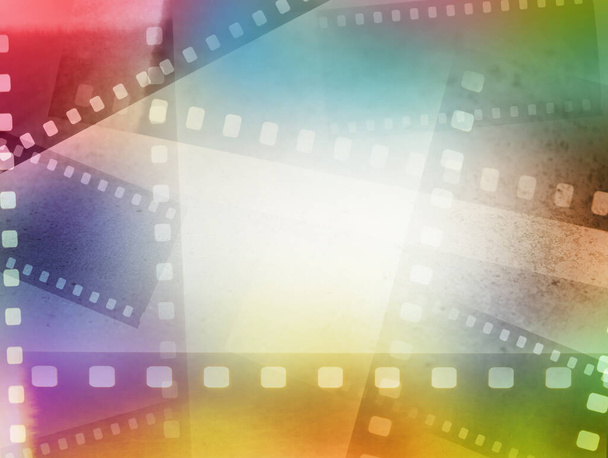 Kleurrijke film negatieve frames achtergrond - Foto, afbeelding