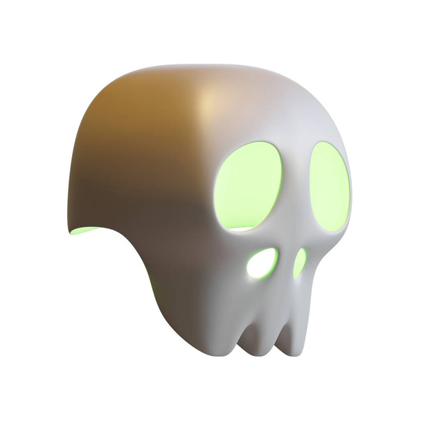 Skull 3D Rendering Illustration Element suitable for Halloween event - Foto, Imagen