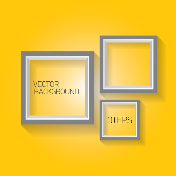 vector modern black frame on orange wall - Vector, Image