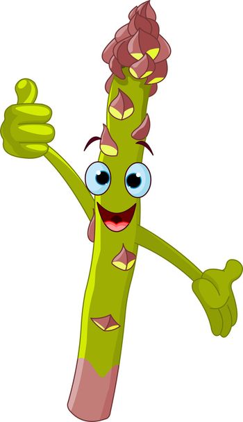 Asparagus Character giving thumbs up - Вектор,изображение