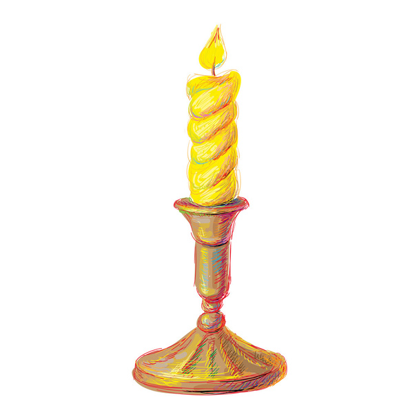 Candles In Holders - Vektor, obrázek