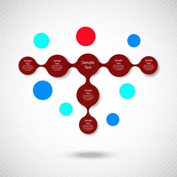 metaball colorful round diagram infographics - Vecteur, image