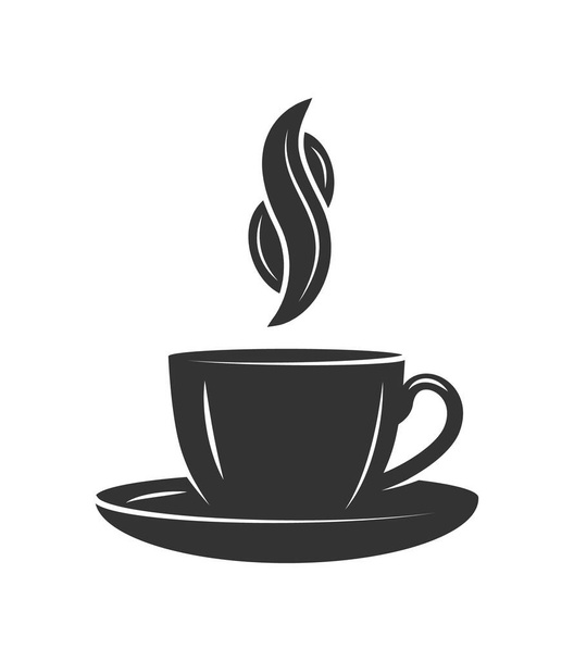 xícara de café isolado no fundo branco. ilustração vetorial - Vetor, Imagem