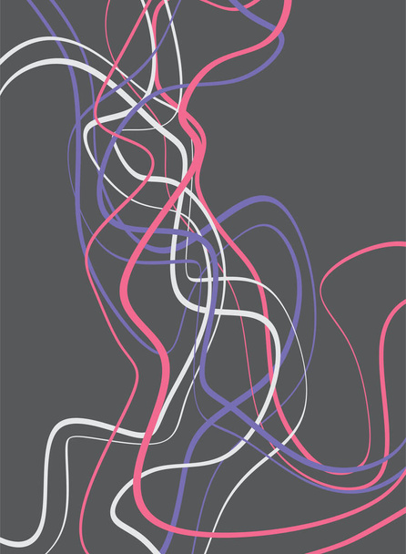 糸の模様が絡まった油絵具のイラスト - ベクター画像