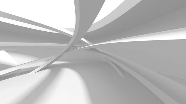 White Modern Background. Abstract Building Concept. 3d Render - Fotoğraf, Görsel