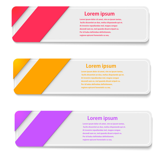 Set of banners on a white background - Vector, Image