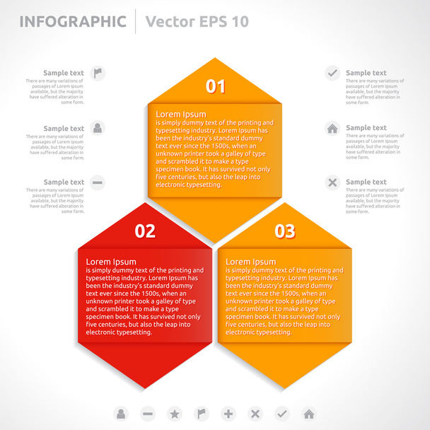 Infografik-Vorlage - Vektor, Bild