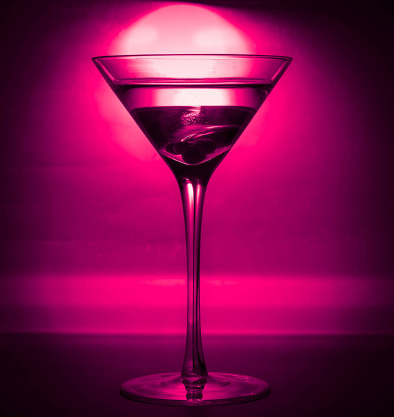 a glass of martini. close-up. in club - Photo, Image