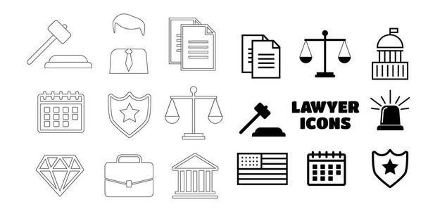 Voting and elections linear icons. Government political eps10 - Vector, Image