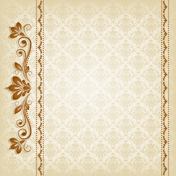 vector vintage floral background with decorative flowers for design - Διάνυσμα, εικόνα