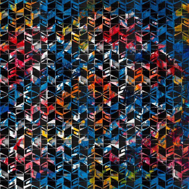 Geometric high definition repeat boho pattern isolated on a texture surface - Φωτογραφία, εικόνα