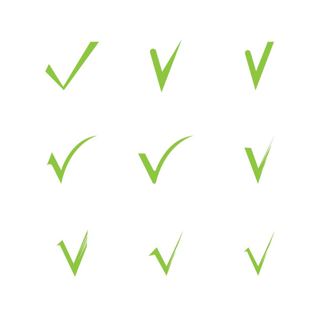 marca de verificación icono vector ilustración diseño plantilla
 - Vector, imagen