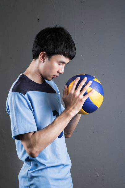 Asian volleyball athlete in action - Photo, Image
