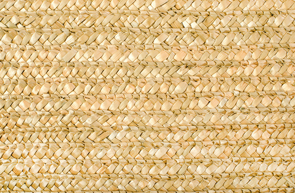 Wicker background. Close up on woven rattan pattern. - 写真・画像