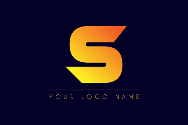Initial Letter S Font with Gradient Color  icon logo design illustration - Vektor, kép