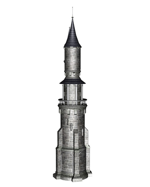 Burgturm - 3D-Renderer - Foto, Bild