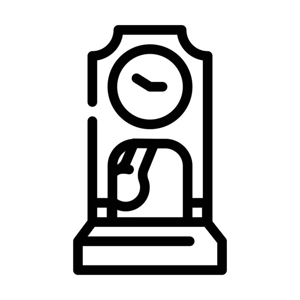 підлога антикварний годинник лінія значок Векторна ілюстрація
 - Вектор, зображення