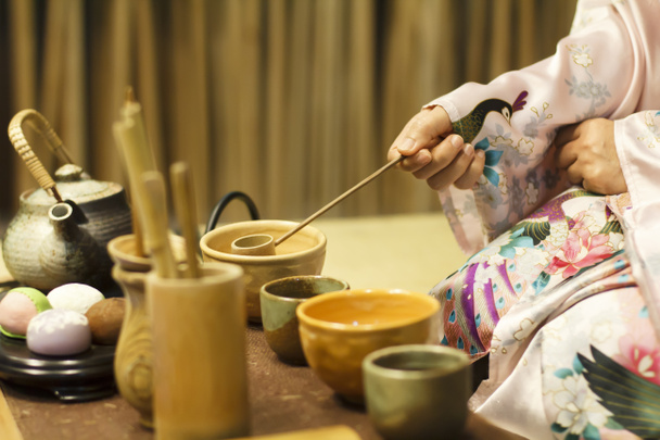 Ceremonia tradicional del té en Japón
 - Foto, imagen