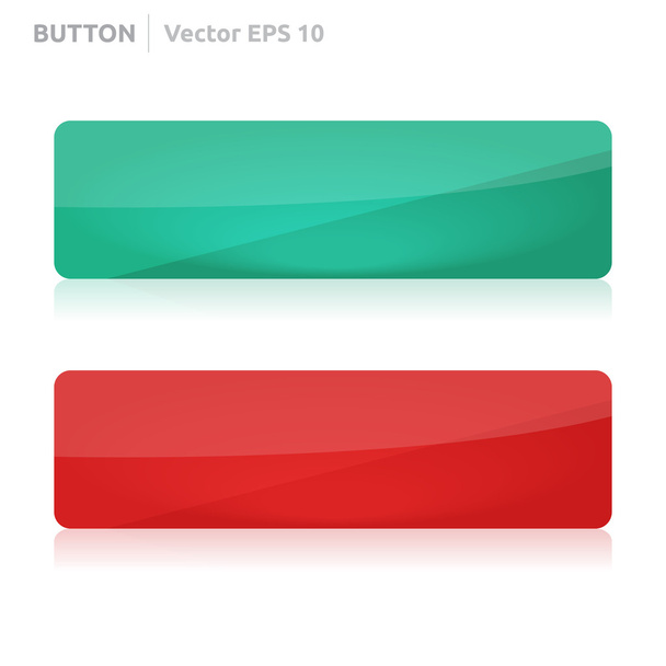 Button template web green and red - Vektor, kép