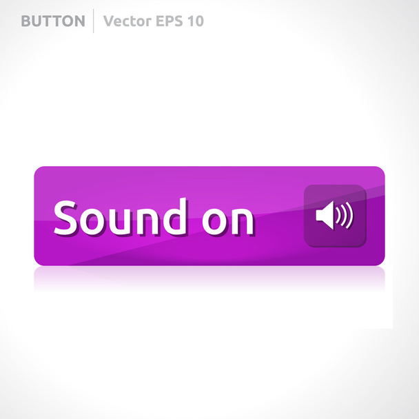 Sound on button template - Vettoriali, immagini