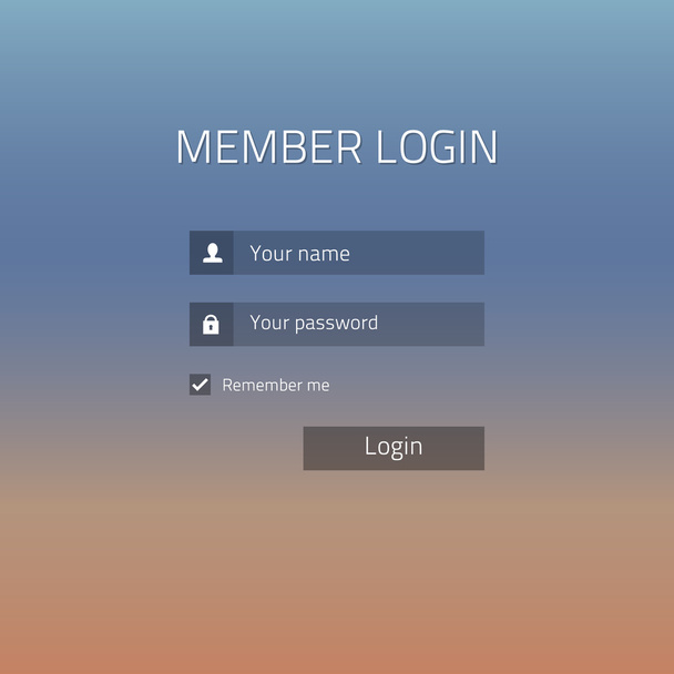 Member login - Vektor, obrázek