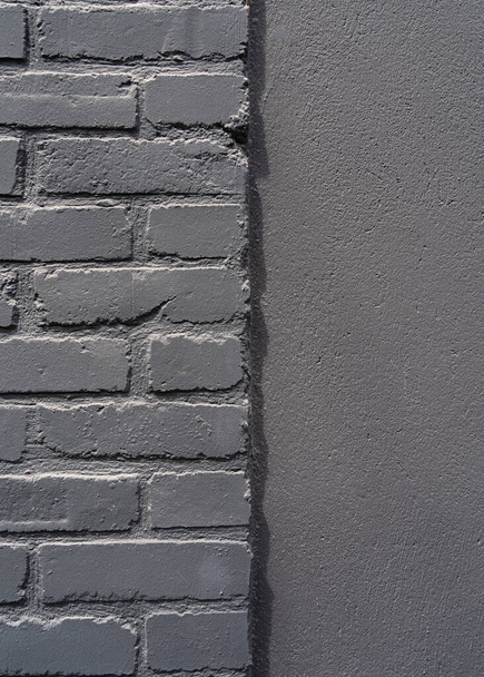 Nahaufnahme einer alten Mauer aus Ziegelsteinen und Beton in Honfleur, Frankreich, für eine abstrakte Hintergrundstruktur. - Foto, Bild
