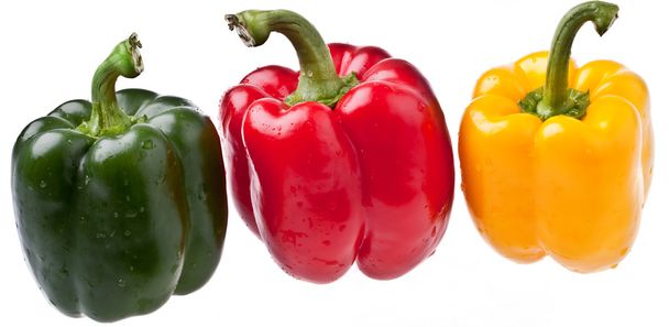 Peppers, completely isolated on whit - Photo, Image
