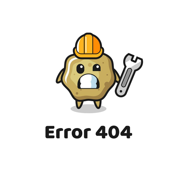 λάθος 404 με το χαριτωμένο χαλαρά σκαμπό μασκότ, χαριτωμένο σχεδιασμό στυλ για t shirt, αυτοκόλλητο, στοιχείο λογότυπο - Διάνυσμα, εικόνα