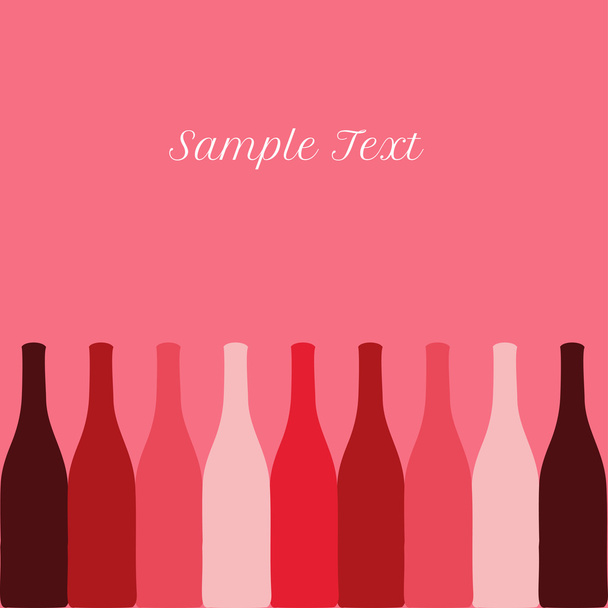 vector set of wine or vinegar bottles silhouettes - Vektor, obrázek