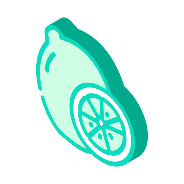 lime fruit isometric icon vector illustration - Vector, Image