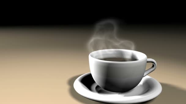 カップ コーヒーの煙 - 映像、動画