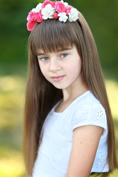 portrait of a beautiful fashion little girl - Foto, Imagem