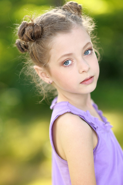 portrait of a beautiful fashion little girl - Fotó, kép