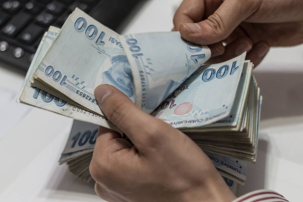 Lira turca, dinheiro Turco (Turkish Turk parasi Lira) - Foto, Imagem