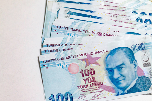 Türkische Lira, Türkisches Geld (Türkisch-Türkin Parasi Lira) - Foto, Bild