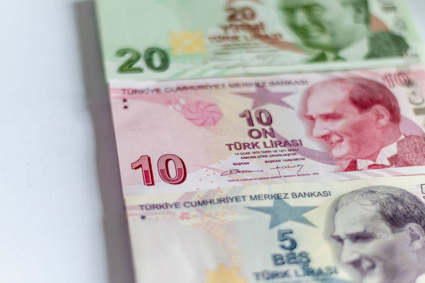 Lira turca, dinheiro Turco (Turkish Turk parasi Lira) - Foto, Imagem