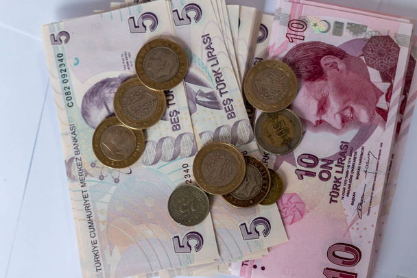 Turkse Lira, Turks geld (Turkse Turk Parasi Lira) - Foto, afbeelding