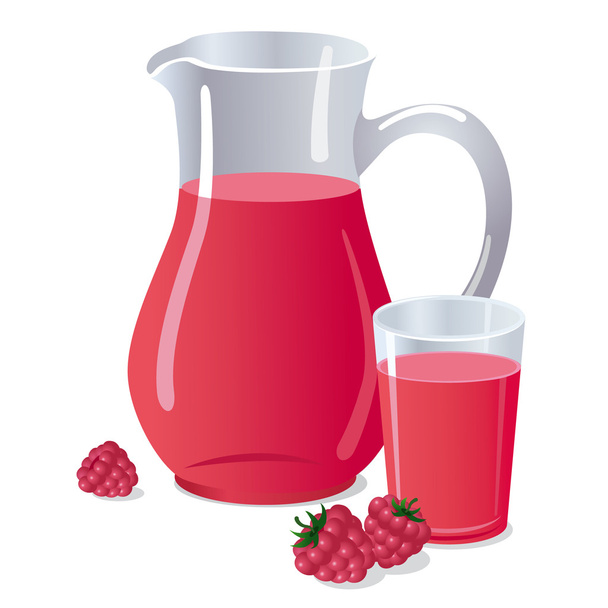 raspberry juice - Wektor, obraz