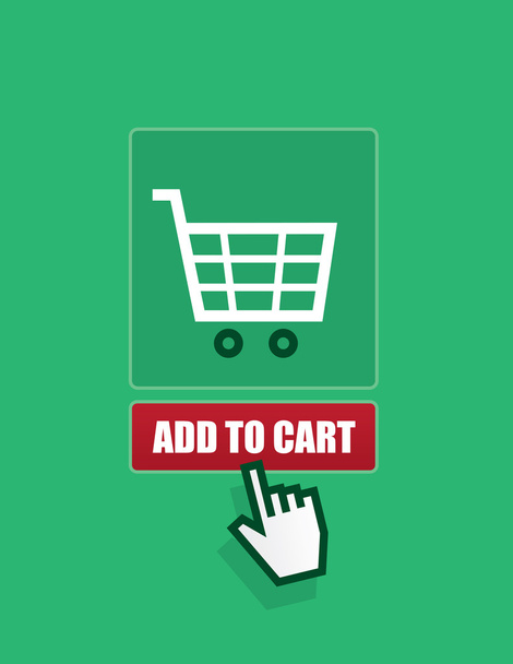 Shopping Cart Add To Cart Button - Διάνυσμα, εικόνα