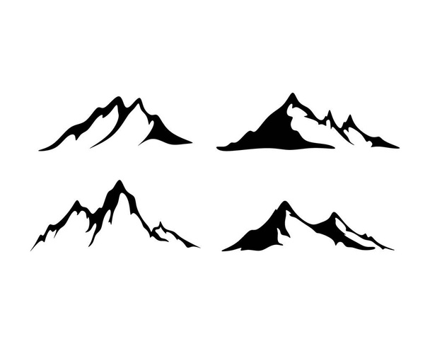 Векторный силуэт горного логотипа - Вектор,изображение