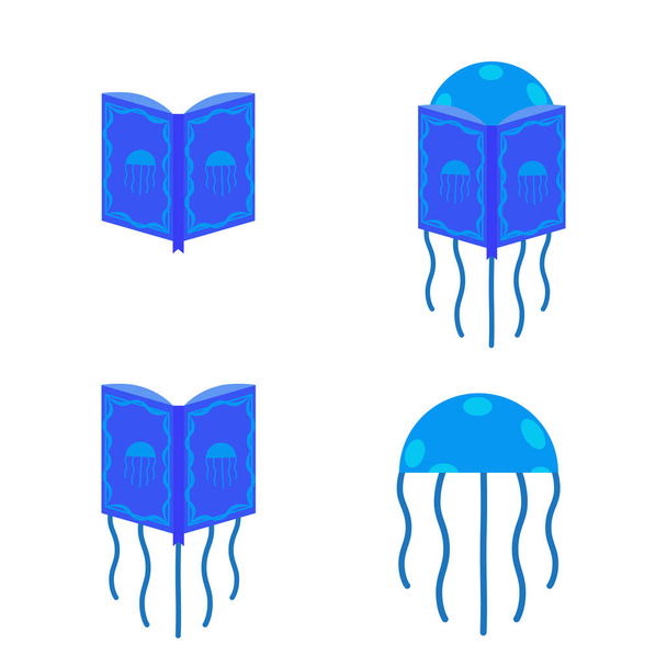 international literacy day illustration. sea world book illustration design  - Vector, Image