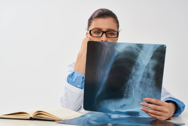 female doctor radiologist professional medicine health - Фото, изображение