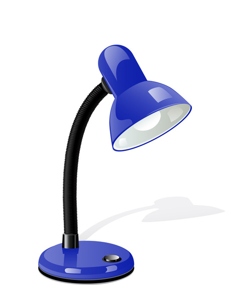 Vector illustration of a blue table lamp - Vektör, Görsel