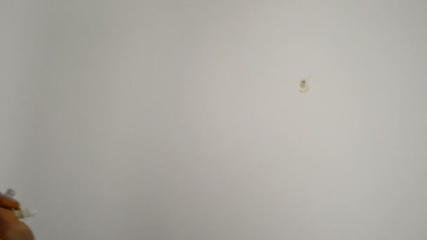 Placing a screw in wall - Video, Çekim