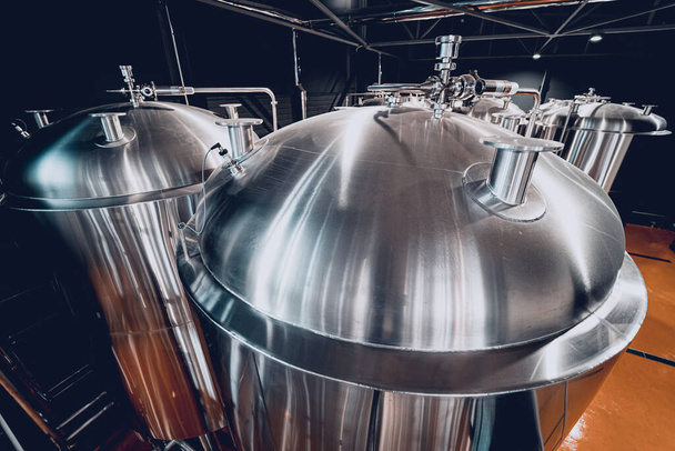 Craft beer brewing equipment in privat brewery - Fotografie, Obrázek