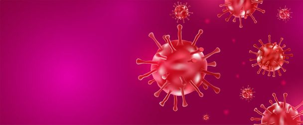 Coronavirus outbreak background with disease cells. Vector - Vector, Image