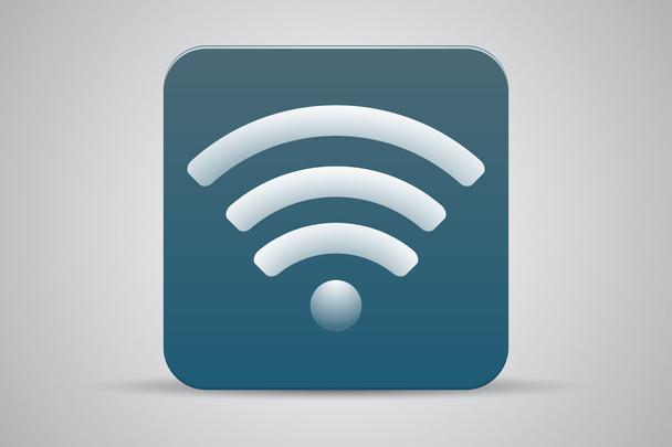 płaski ikona WiFi zielony - Wektor, obraz
