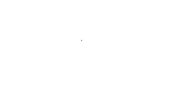 Zwarte lijn Vertaler pictogram geïsoleerd op witte achtergrond. Vreemde taal conversatie pictogrammen in chat spraak zeepbel. Vertaal concept. 4K Video motion grafische animatie - Video