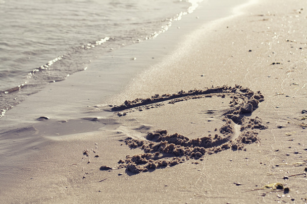 coração na areia - Foto, Imagem